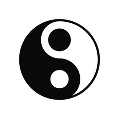 Yin Yang icon. Vector illustration.