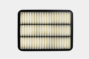 Car air filter isolated on white