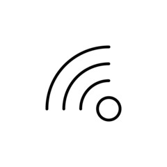 Wifi Connected Technology Gadget Vector Logo Monoline Icon Symbol for Graphic Design UI UX or Website