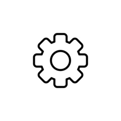 Setting Technology Gadget Vector Logo Monoline Icon Symbol for Graphic Design UI UX or Website