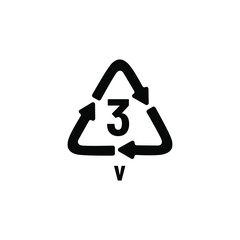 Recycling icon for plastic. Recycling symbol HDPE 2, vector illustration.