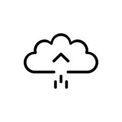 Cloud Server Technology Gadget Vector Logo Monoline Icon Symbol for Graphic Design UI UX or Website