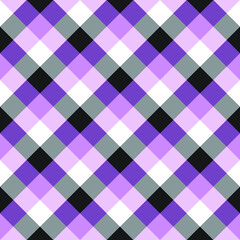 Diagonal plaid pattern, bright fabric checkered print, colorful tartan wallpaper