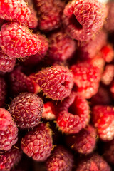 Fresh organic ripe raspberry - forest fruit