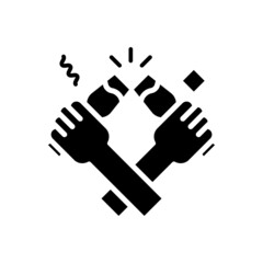 Fototapeta premium Toast vector solid icon style illustration. EPS 10 File