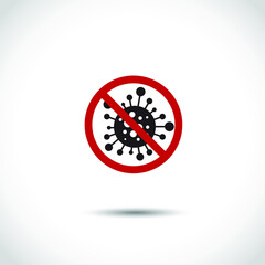 Virus icon illustration vector sign symbol, covid-19 virus or corona. Virus concept. Bacteria and germs, microorganism disease causing, cell cancer, microbe, virus, fungi.