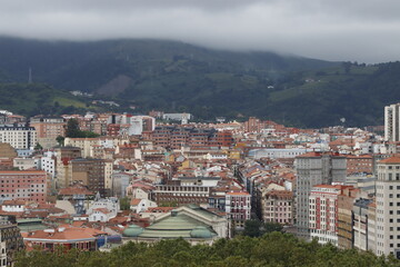 Fototapeta na wymiar Bilbao seen from a hill