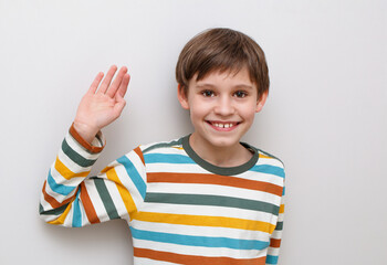 Portret of smiling boy 8-10 years old