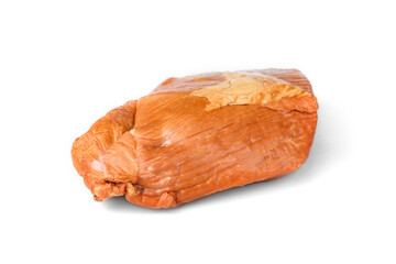 Smoked meat isolated on white background.