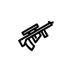 Aug Weapon Monoline Icon Logo for Graphic Design