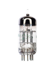 vitage transmission vacuum tube isolated on the white background