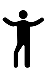 Icon of a person stretching his arms