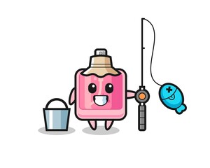 Mascot character of perfume as a fisherman
