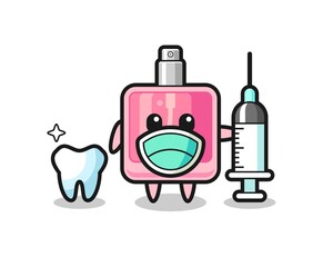 Mascot character of perfume as a dentist