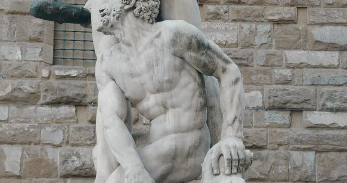Hercules and Cacus by Baccio Bandinelli 1534 in front of Vecchio Palace in Piazza della Signoria Florence Italy