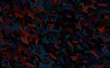 Dark Blue, Red vector texture with beautiful stars.