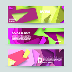 Obraz na płótnie Canvas Vector banner design. Abstract geometric pattern background for brochure cover design. 