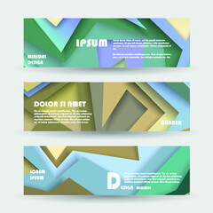 Fototapeta premium Vector banner design. Abstract geometric pattern background for brochure cover design. 