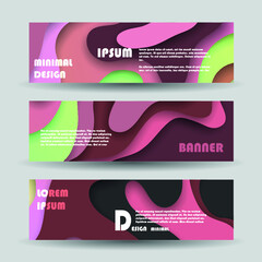 Naklejka premium Vector banner design. Abstract geometric pattern background for brochure cover design. 
