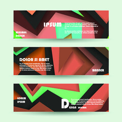 Vector  banner design.	Abstract geometric pattern background for brochure cover design. 
