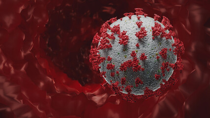 3d rendering Corona virus,Concept covid-19 corona virus.