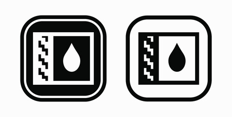 Blood Drop Icon isolated minimal single flat linear icon for application and info-graphic. Commercial line vector icon for websites and mobile minimalistic flat design.