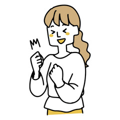 とっても嬉しそうな女性