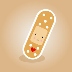 illustration of a bandage on a white background
