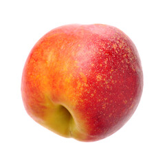 ripe peach on white background