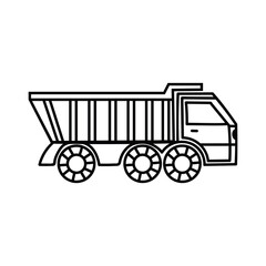 Truck icon Vector Illustration on the white background.