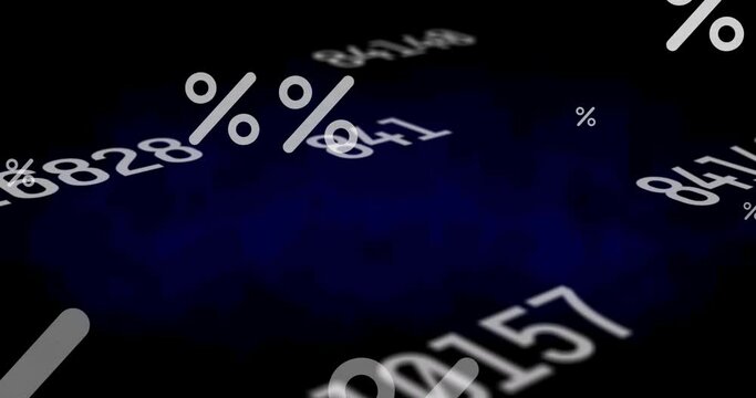 Animation of percentage over data processing