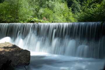 Waterfall clear water, beautiful nature