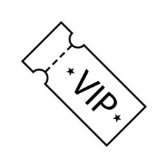 Vector icon of vip ticket