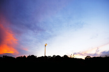 Colorful sky during twilight hour