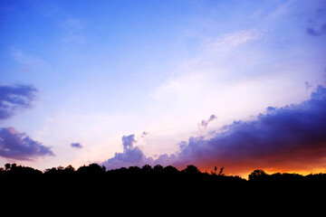 Colorful sky during twilight hour