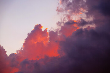 Colorful sky during twilight hour