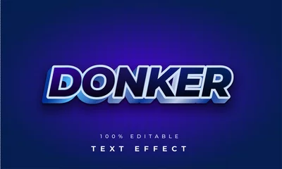 Fototapeten Donker text effect for illustrator, Editable text can be change  © edienstd