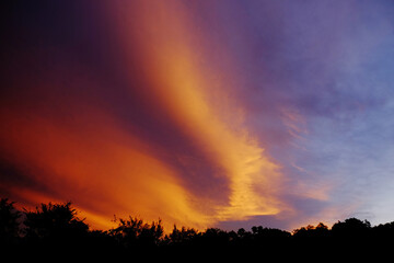 Colorful sky during twilight hour