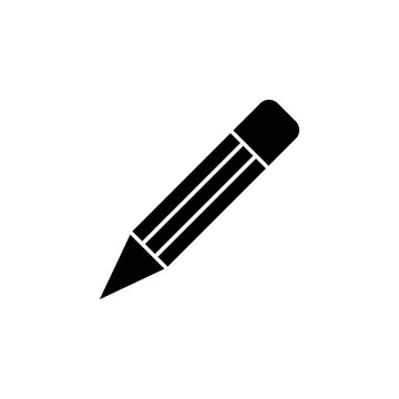 Vector icon of pencil isolated on white background. Pencil edit icon vector illustration