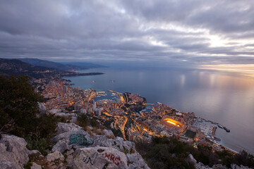 Sunrise over Monte Carlo, Principality of Monaco