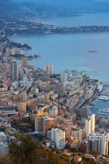 Naklejka premium Cityscape of Montecarlo, Principality of Monaco