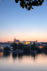 Fototapeta na wymiar Saint Vitus Cathedral at sunset, Prague, Czech Republic