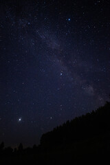 Fototapeta na wymiar starry night sky on a warm summer night
