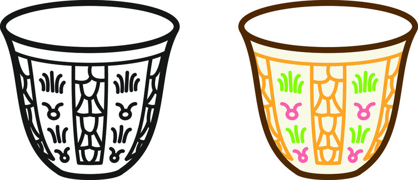 Turkish , arabic coffee cup icon , vector