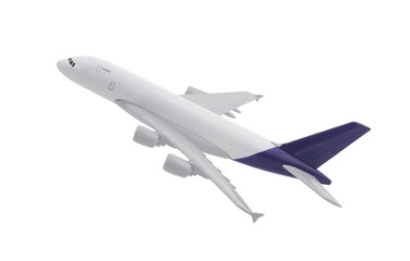 Airplane model isolated on white background. 