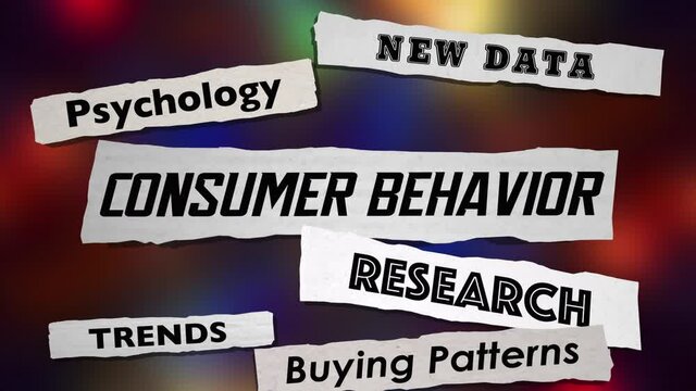 Consumer Behavior News Headlines Financial Economic Trends Customer Psychology 3d Animation