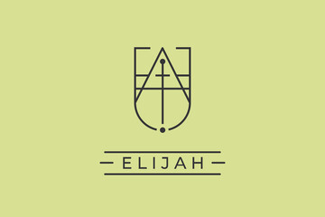 monoline design name Elijah signature logo . usable logo design for private logo, business name card web icon, social media icon