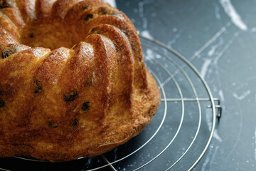 Homemade Gugelhupf, a traditional cup cake in Bavaria and Austria