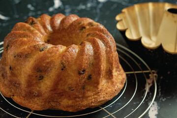 Homemade Gugelhupf, a traditional cup cake in Bavaria and Austria