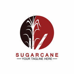 Sugar cane logo icon symbol vector illustration design template